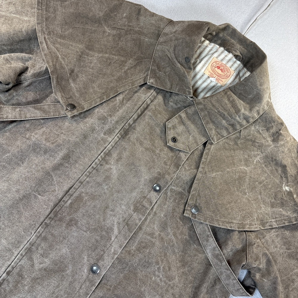 The Australian Outback Collection Jacket Mens Medium Oilskin Duster Outdoorsman